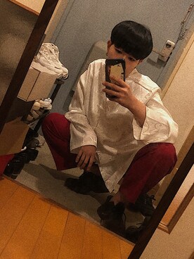 「Mayree（メイリー）のアイテム（パンツ）」を使った、うえださん（レディース・165cm）の秋コーディネート