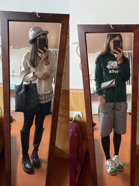 「roots（ルーツ）のアイテム」を使った、YEHさん（レディース・168cm）の冬コーディネート