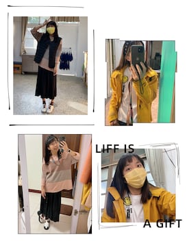 「punta（プンタ）のアイテム」を使った、YEHさん（レディース・168cm）の冬コーディネート