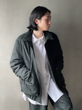 「URU（ウル）のアイテム（ブルゾン）」を使った、山崎慶太朗　GARDEN渋谷さん（メンズ・171cm）の秋コーディネート