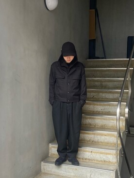 「Toironier（トワロニエ）のアイテム（ブルゾン）」を使った、山崎慶太朗　GARDEN渋谷さん（メンズ・171cm）の冬コーディネート