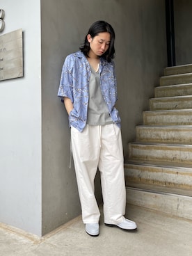 「m's braque（エムズブラック）のアイテム（トップス）」を使った、山崎慶太朗　GARDEN渋谷さん（メンズ・171cm）の夏コーディネート