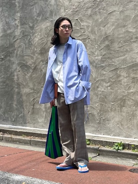 「LASTFRAME（ラストフレーム）のアイテム」を使った、山崎慶太朗　GARDEN渋谷さん（メンズ・171cm）の夏コーディネート