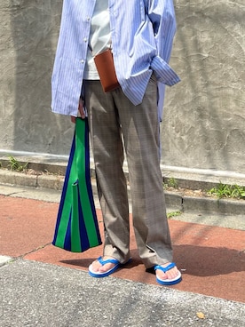 「LASTFRAME（ラストフレーム）のアイテム」を使った、山崎慶太朗　GARDEN渋谷さん（メンズ・171cm）の夏コーディネート