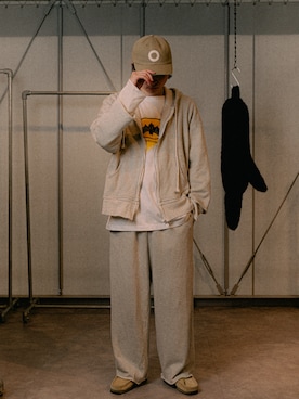 「ancellm」｜「アイテム（スウェットパンツ）」を使った、山崎慶太朗　GARDEN渋谷さん（メンズ・171cm）の秋コーディネート