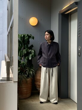 「アイテム（スウェットパンツ、シルバー系）」を使った、山崎慶太朗　GARDEN渋谷さん（メンズ・171cm）の夏コーディネート