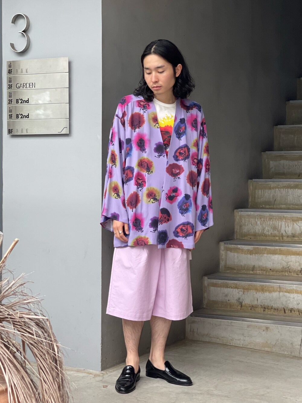 「SASQUATCHfabrix、TOIRONIER、blohm、夏服」｜「BLOHMのアイテム（シューズ、ブラック系）」を使った、山崎慶太朗　GARDEN渋谷さん（メンズ・171cm）の夏コーディネートの1枚目の写真