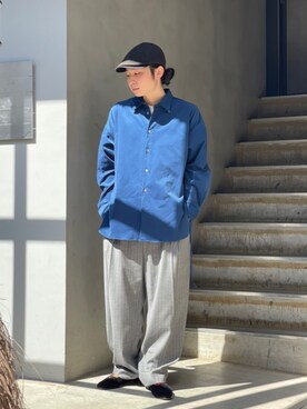 「URU（ウル）のアイテム（スラックス）」を使った、山崎慶太朗　GARDEN渋谷さん（メンズ・171cm）の秋コーディネート