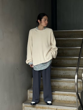 「ancellm」｜「アイテム（スウェット）」を使った、山崎慶太朗　GARDEN渋谷さん（メンズ・171cm）の秋コーディネート