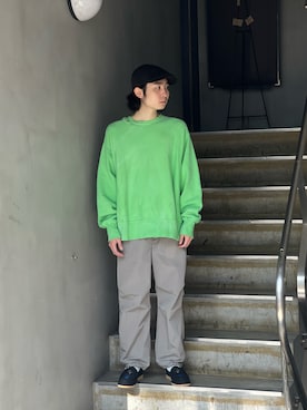 「ancellm」｜「アイテム（スウェット）」を使った、山崎慶太朗　GARDEN渋谷さん（メンズ・171cm）の春コーディネート