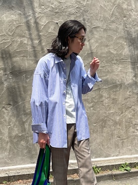 「LASTFRAME（ラストフレーム）のアイテム」を使った、山崎慶太朗　GARDEN渋谷さん（メンズ・171cm）の夏コーディネート