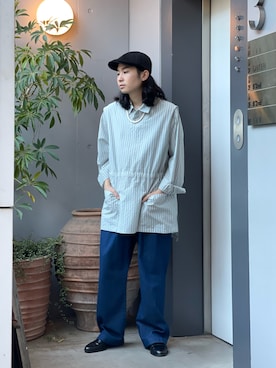 「URU（ウル）のアイテム（ベスト）」を使った、山崎慶太朗　GARDEN渋谷さん（メンズ・171cm）の秋コーディネート