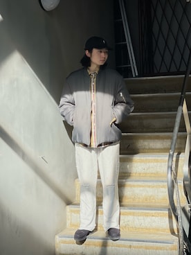 「ancellm」｜「アイテム（スウェットパンツ）」を使った、山崎慶太朗　GARDEN渋谷さん（メンズ・171cm）の冬コーディネート