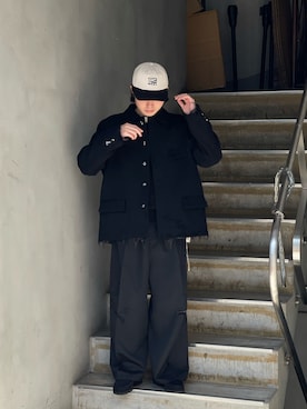 「ancellm」｜「アイテム（帽子）」を使った、山崎慶太朗　GARDEN渋谷さん（メンズ・171cm）の秋コーディネート