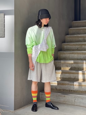 「WhoWhat（フーワット）のアイテム（トップス）」を使った、山崎慶太朗　GARDEN渋谷さん（メンズ・171cm）の夏コーディネート