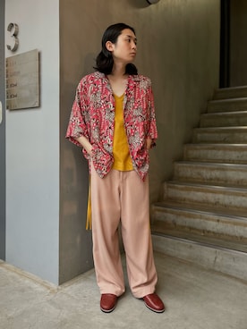 「saby」｜「アイテム（スリッポン）」を使った、山崎慶太朗　GARDEN渋谷さん（メンズ・171cm）の夏コーディネート