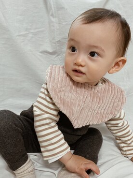 「ZARA KIDSのアイテム（サロペット/オーバーオール）」を使った、hii taiさん（キッズ・80cm）の春コーディネート