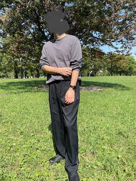 「MoonStar（ムーンスター）のMOONSTAR/810s/ムーンスター/エイトテンス KITCHE/キッチェ（スニーカー）」を使った、丸顔夫婦の2人的生活さん（メンズ・165cm）の秋コーディネート