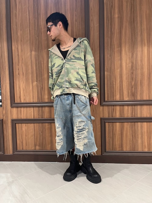 WHITELAND/ホワイトランド/DENIM DOUBLE KNEE SHORT PANT（デニム