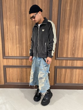 「アイテム（ジャージ）」を使った、ASAHIさん（メンズ・175cm）の秋コーディネート