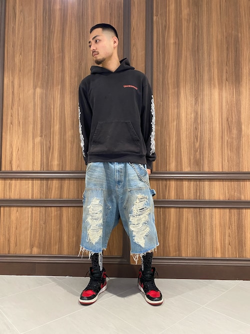 WHITELAND/ホワイトランド/DENIM DOUBLE KNEE SHORT PANT