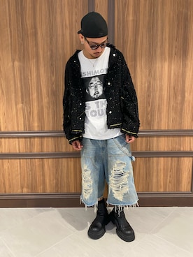 「WHITELAND（ホワイトランド）のアイテム（パンツ）」を使った、ASAHIさん（メンズ・175cm）の秋コーディネート