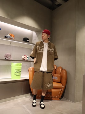 「KEBOZ（ケボズ）のアイテム」を使った、naotosasakiさん（メンズ・184cm）の春コーディネート