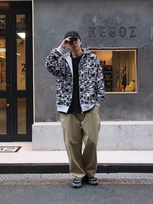 KEBOZ パーカー CAMO BB SMALL WAPPEN SWEAT FULL ZIP HOODIE