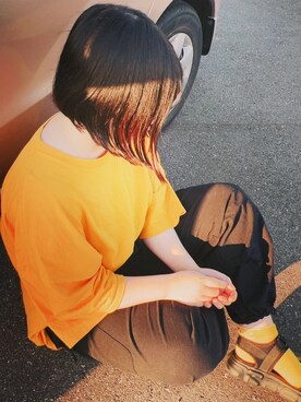 「初投稿」｜おゆまるさん（レディース・151cm）の秋コーディネート