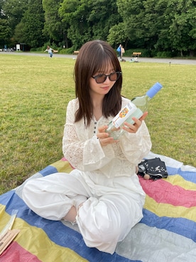 「JINS（ジンズ）のアイテム」を使った、⭐︎さん（レディース・158cm）の春コーディネート