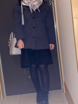 「axes femme（アクシーズファム）のアイテム（Tシャツ/カットソー）」を使った、🍒𓈒𓏸さん（レディース・153cm）の冬コーディネート