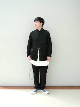 「Snow Peak（スノーピーク）のアイテム（その他アウター）」を使った、福谷信和さん（メンズ・170cm）の春コーディネート