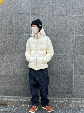 「ISAMU KATAYAMA BACKLASH（イサムカタヤマバックラッシュ）のアイテム（ブーツ）」を使った、サトウ コウタさん（メンズ・179cm）の冬コーディネート
