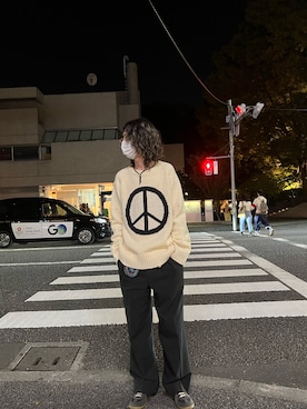 「LAD MUSICIAN（ラッドミュージシャン）のアイテム（スラックス）」を使った、サトウ コウタさん（メンズ・179cm）の秋コーディネート