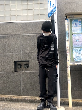 「TAKAHIROMIYASHITATheSoloIst.（タカヒロミヤシタザソロイスト）のアイテム（スウェットパンツ）」を使った、サトウ コウタさん（メンズ・179cm）の夏コーディネート