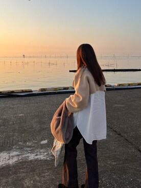 「Wrangler」｜「アイテム（ブーツ）」を使った、　もんさん（レディース・156cm）の冬コーディネート