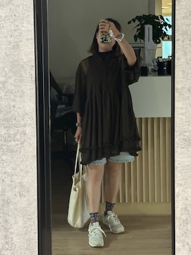 「アイテム（ドレス）」を使った、mini.meさん（レディース・150cm）の秋コーディネート