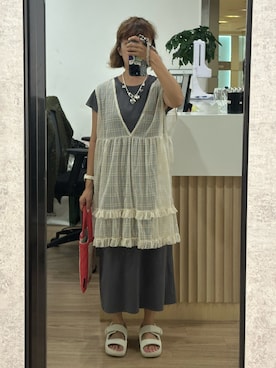 「MUJI Labo（ムジラボ）のアイテム」を使った、mini.meさん（レディース・150cm）の夏コーディネート