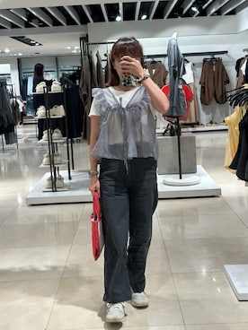 「アイテム（カーゴパンツ）」を使った、mini.meさん（レディース・150cm）の夏コーディネート