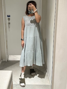 「アイテム（スリッポン）」を使った、mini.meさん（レディース・150cm）の夏コーディネート