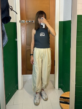 「PULL&BEAR（プルアンドベア）のアイテム（パンツ）」を使った、mini.meさん（レディース・150cm）の夏コーディネート