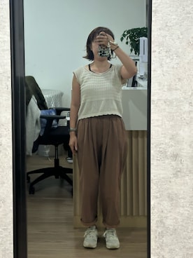 「アイテム（ベスト）」を使った、mini.meさん（レディース・150cm）の秋コーディネート