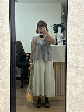 「ROCKFISH WEATHERWEAR（ロックフィッシュウェザーウェア）のアイテム（シューズ、グレー系）」を使った、mini.meさん（レディース・150cm）の夏コーディネート
