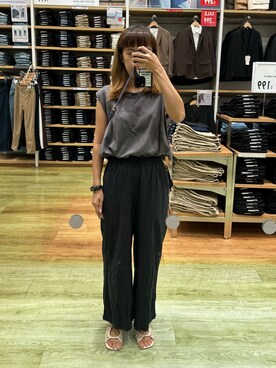 「MUJI Labo（ムジラボ）のアイテム（スラックス）」を使った、mini.meさん（レディース・150cm）の秋コーディネート