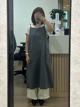 「NIKE（ナイキ）のアイテム（シューズ、ブラック系）」を使った、mini.meさん（レディース・150cm）の春コーディネート