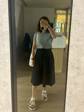「PULL&BEAR（プルアンドベア）のアイテム（トップス）」を使った、mini.meさん（レディース・150cm）の春コーディネート