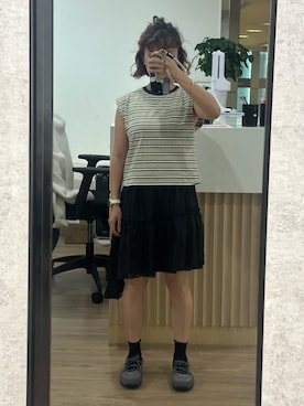 「MUJI Labo（ムジラボ）のアイテム」を使った、mini.meさん（レディース・150cm）の夏コーディネート