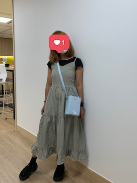 「PULL&BEAR（プルアンドベア）のアイテム（ワンピース/ドレス）」を使った、mini.meさん（レディース・150cm）の夏コーディネート