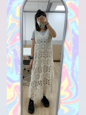 「Double Stepのアイテム」を使った、mini.meさん（レディース・150cm）の春コーディネート