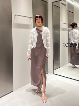 「CODE A（コードエー）のアイテム（ワンピース/ドレス）」を使った、Rielさん（レディース・163cm）の春コーディネート
